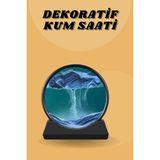 Beruflic Kum Saati Yuvarlak Şık Kum Tablosu Dekoratif Kum Sulu Kum Saati - Renkli - standart