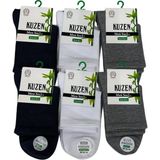 Beruflic Kuzen Dikişsiz Yarım Konç Bambu Erkek Çorap 12 Adet - Asorti
