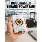 Beruflic LCD Göstergeli Manyetik Powerbank Type C USB Girişli Yeni Nesil - Renkli