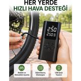 Beruflic LED Işıklı Dijital Hava Pompası Araba Bisiklet Uyumlu - Renkli - standart