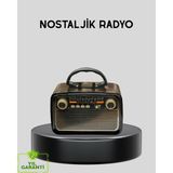 Beruflic Led’li Nostaljik Bluetooth Hoparlör – Vintage Tasarım, Ahşap Doku - 1