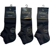 Beruflic Livoni Dikişsiz Bambu Erkek Patik Çorap 3 Adet - Standart - Siyah