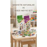 Beruflic Manyetik Oyuncak Set Hayvanlar Sebze Meyve Magnetli 56 Parça - 1