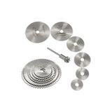 Beruflic Metal 6 Parça Mini Matkap Ucu Ahşap Kesme Yuvarlak Çelik Bıçak Disk Testere Seti Kiti - 1 - Renkli