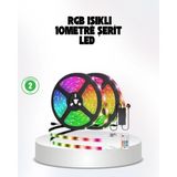 Beruflic Müziğe Duyarlı Renkli Smart Şerit LED Işık USB Bağlantılı Ambiyans Aydınlatma - standart