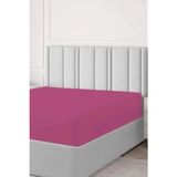 Beruflic Pamuk Çift Kişilik Lastikli(Fitted) Penye Çarşaf Fuşya - Renkli