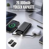 Beruflic Powerbank 20.000 Mah Dijital Göstergeli LCD Ekran Uzun Pil Ömrü Yeni Nesil - Renkli
