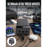 Beruflic Powerbank Çoklu Şarj Girişi 50.000 Mah Taşınabilir Dijital Göstergeli (Kopya) - Renkli