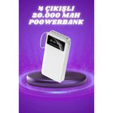 Beruflic Powerbank Şarj Cihazı 4 Çıkışlı 20.000 Mah Powerbank Taşınabilir Çoklu Giriş - Çok Renkli