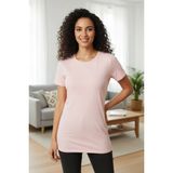 Beruflic Şık Tasarım Kadın Body Kısa Kollu Model Under Moda - Pudra