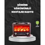 Beruflic Solar Şarjlı Şömine Işıklı Bluetooth Hoparlör – Radyo, Usb, Tf Kart Destekli - 1