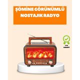 Beruflic Şömine Alev Işıklı Solar Bluetooth Hoparlör – 7W Güçlü Ses, Fm Radyo - 1
