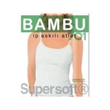 Beruflic Star 701 Bambu Ip Askılı Bayan Atlet Under Moda - Beyaz - 2XL
