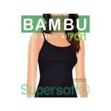 Beruflic Star 701 Bambu Ip Askılı Bayan Atlet Under Moda - Siyah - 2XL