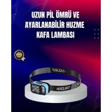 Beruflic Süper Parlak LED Kafa Feneri 3 Renk 53 Mod Type C Şarjlı - 0,5