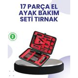 Beruflic Taşınabilir Deri Kutulu 17 Parça Manikür Seti