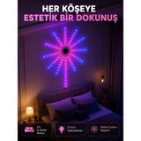 Beruflic Telefon Kontrollü Rgb Fireworks LED Işık Çok Renkli Dekoratif Duvar Lambası - standart