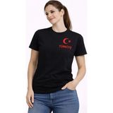 Beruflic Türkiye Ay Yıldız Baskılı Taraftar Forma T-Shirt - Siyah - XS