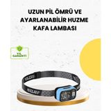 Beruflic Üç Renkli LED Kafa Feneri 53 Mod Güç Göstergeli Type C Şarjlı - 0,5