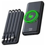 Beruflic Wireless Powerbank 10000 Mah LED Ekranlı Dahili Kablolu Hızlı Şarj - Renkli