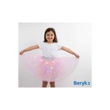 Beryka LED Işıklı Tütü Etek – Kız Çocuklar İçin Büyülü Parıltı - Astarlı, pembe Renk