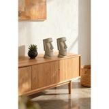 Berys 2ADET Minimalist Beton Büst Heykel Modern Dekoratif Obje Salon ve Ofis Dekorasyonu Paskalya Moai Heykeli
