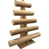 Beş Kademeli Süet Kumaş Sütlü Kahve Renk 45/34 Cm Bileklik-Saat Sergileme Standı