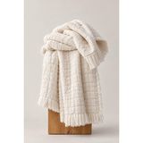 Bes Trend Bebek Unisex Müslin 100% Organik Pamuk Püsküllü Battaniye 120*120 Bebek & Çocuk - Krem
