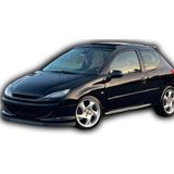 Bes Tuning Peugeot 206 1998-2012 Uyumlu Evrensel 2 Parça Astra H Model Ön Ek Tampon Dili Lip Esnek Karlık
