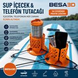 Besa 3D BESA3D Sup Board - Paddle Board Içecek ve Telefon Tutacağı I Şık Ürün - Turuncu