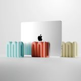 Besa 3D Laptop Standı – Dikey Notebook ve MacBook Tutucu – Masaüstü Bilgisayar Düzenleyici Stand - Krem