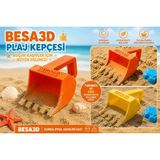 Besa 3D Plaj Kum Kepçesi – Kum Kazıcı Oyuncak | Dayanıklı 3D Baskı Plaj Oyuncağı | Çocuklar Için Eğlenceli Kum Oyuncağı Turuncu - Sarı