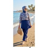 Besa Tesettür Bandana Mayo Dijital Desenli Siyah 4 Parça Eşarp Bone, Bandana, Üst, Alt Takım Ten ve Vücut Hatlarını Göstermez - 42 - Laci