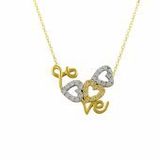 Besay Gold 14 Ayar Kalpli Love Altın Kolye