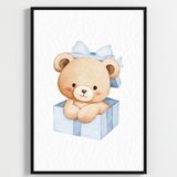"Besay Hoş Geldin Bebek | ""It'S A Boy"" Temalı Çocuk Odası Dekorasyonu | Yeni Doğan Hediyesi Sulu Boya Poster | 3'Lü Se