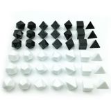 BESCON DICE Boş Çok Yüzlü RPG Zar Seti 42 Parça Sanatçı Seti, 7'li Komple Set, Her Renk için 3 Set, Kendin Yap Zar