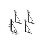 Beşel 4 Adet Siyah 23X15.5 Ferforje Raf Altı Metal L Ayak