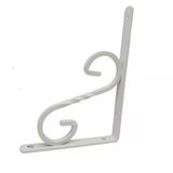 Beşel Ferforje Raf Altı Raf Demiri Parlak Beyaz 15,5X11,5X1,4 Cm No:1