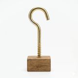 Beşel Gold Piton Kanca Seti - [10 Adet] Paket, Vidalı Soru İşareti Askı, Ahşap ve Duvar İçin Metal Vidalı Kanca, Avize, Saksı ve Avadanlık Askısı, Sarı Çinko Kaplama (21x100)
