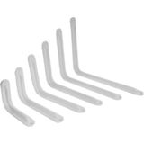 Beşel Metal Raf Ayağı - 23/29 cm Ebatında - 2'li Set / Çiçeklik / Kitaplık / Beyaz Renkli