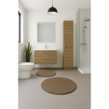 Besely 2'li Vizon Yuvarlak Yumuşak Kaymaz Taban Peluş Yıkanabilir Banyo Oturma Odası HALI(60X60 ve 80X80)