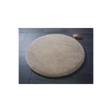 BESELY Bej Yuvarlak Kaymaz Taban Halı Yıkanabilir Dekoratif Peluş Halı
