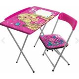 Besevent Furkan Toys Ders Çalışma Masası Linda Masa Sandalye Seti - 61 x 41 - Pembe