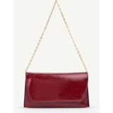 Beshora Matias Zincir Askılı Kadın El ve Omuz Çantası – Şık Portföy Clutch - Bordo