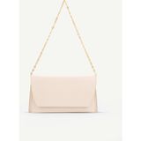 Beshora Matias Zincir Askılı Kadın El ve Omuz Çantası – Şık Portföy Clutch - Krem Rengi
