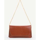 Beshora Matias Zincir Askılı Kadın El ve Omuz Çantası – Şık Portföy Clutch - Taba