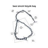 Besi Zinciri Orta Büyük Baş Hayvan Tasması Büyükbaş Boğa Zinciri