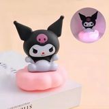 Besify Sanrio Kuromi LED Işıklı Oyuncak Karakter Gece Lambası Çocuk Odası Süsü Doğum Günü Hediyesi - Siyah