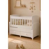Beşik, Elegant Çekmeceli Sallanan Beşik 60X120- Beyaz