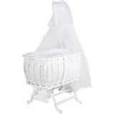 Beşik Fabrikası Beyaz Sepet Beşik ve Beyaz Uyku Seti - 60 x 90 cm